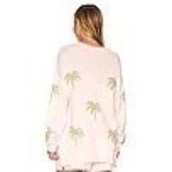 Show Me Your Mumu Pink Palm Tree Knit Sweater - Picture 4 of 5